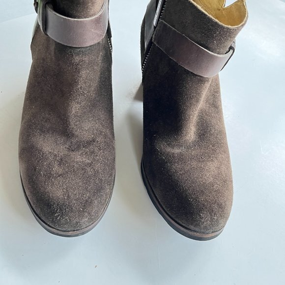 Bussola Reikia‎ Vik Dark Brown Suede Ankle Boots Womens Size 40 US 9.5 10… - Picture 3 of 11